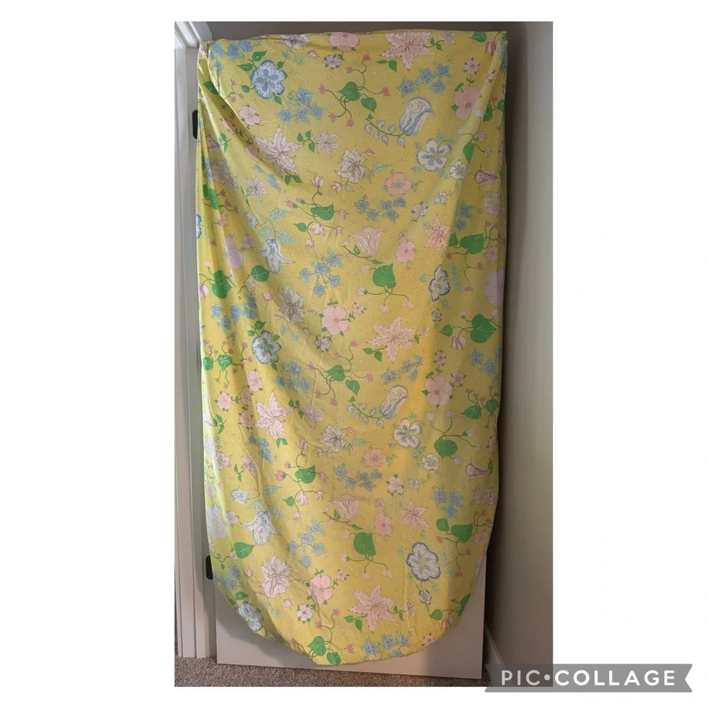 Vintage 70’s Yellow Floral Heart Polka Dot Twin Sheet Set Barbara Brody Martex - Picture 6 of 12